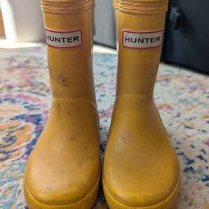 Hunter Kids Yellow Rain Boots